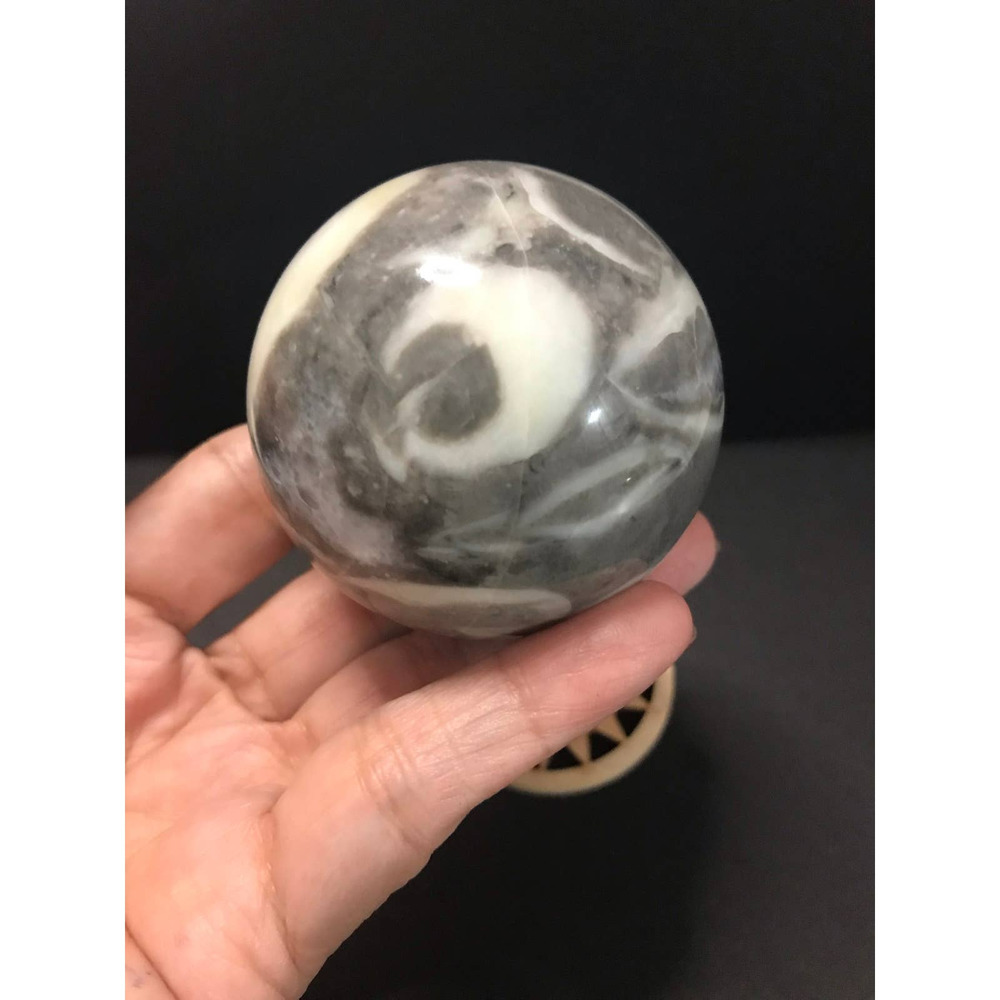 Natural Shell Jasper Sphere - Picture 7 of 7